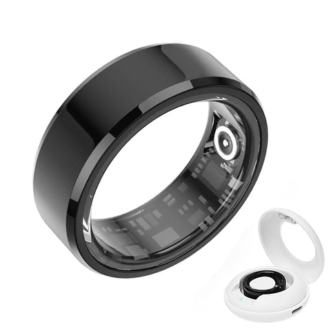 2024 Nova-Ring Pro Smart Ring with Charger Box Titanium Steel Shell Health Monitoring IP68 Waterproof Multi-sport Modes