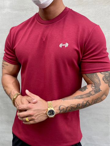 Men's Sports Slim Fit Short Sleeve Cotton T-shirt