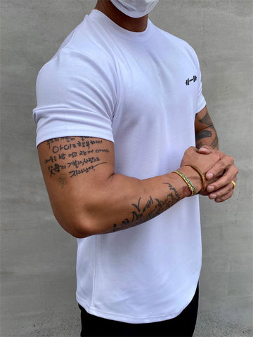 Men's Sports Slim Fit Short Sleeve Cotton T-shirt