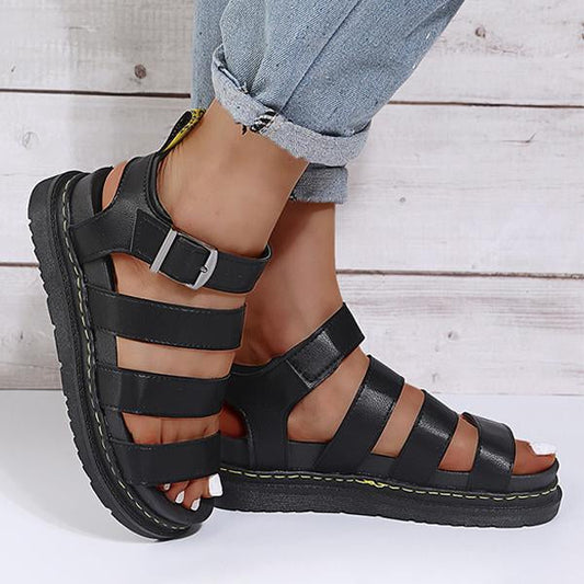 Women's Buckle Thick Sole Soft Sole Flat Sports Sandals