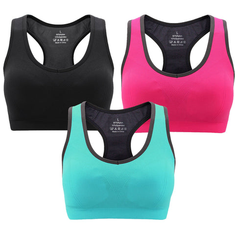 Women Padded Sports Bras Yoga Fitness Push up Bra Female Top for Gym Running Workout Training
