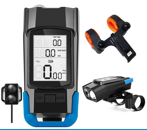 3 in 1 Wireless Bike Headlight Computer Horn