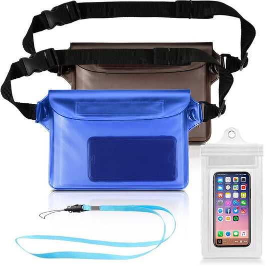 Waterproof Pouch IP68 Beach Accessories Fanny Pack with Waist Strap Dry Bag