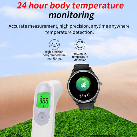 Smart Watch PPG ECG Monitoring Body Temperature Blood Pressure Heart Rate Monitoring Bluetooth Calling