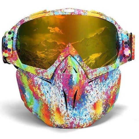 Premium Windproof Anti-Fog Motorcycling And Skiing Sport Mask Goggles With Box