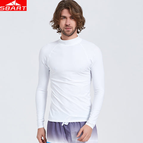 SBART Mens Skins UPF 50+ Long Sleeve Sun Rashguard Shirt Tops
