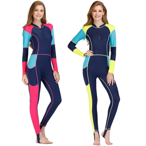 SBART Women Full Body Lycra Wetsuit Long Sleeve Surfing Spearfishing Swimsuits