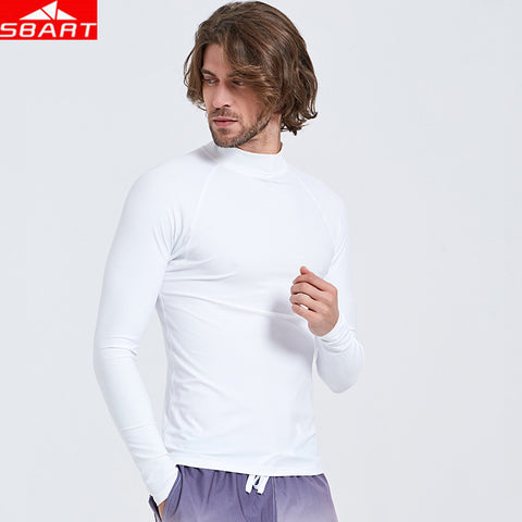 SBART Mens Skins UPF 50+ Long Sleeve Sun Rashguard Shirt Tops