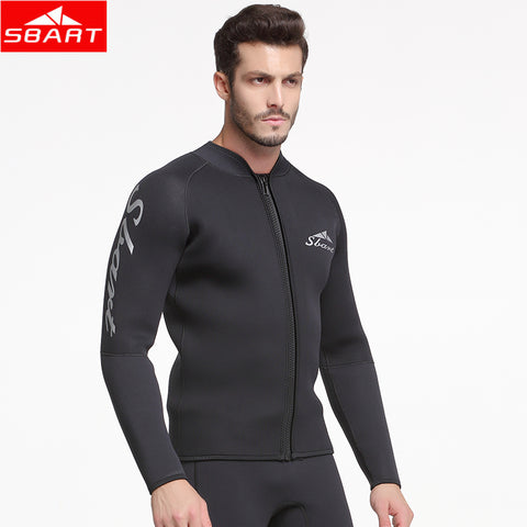 SBART 5MM Neoprene Jacket Dive Wetsuit Long Sleeve Drysuit Triathlon Top