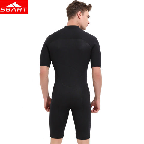 SBART 3MM Neoprene Wetsuits Men Short Sleeve Warm Bathing Suits