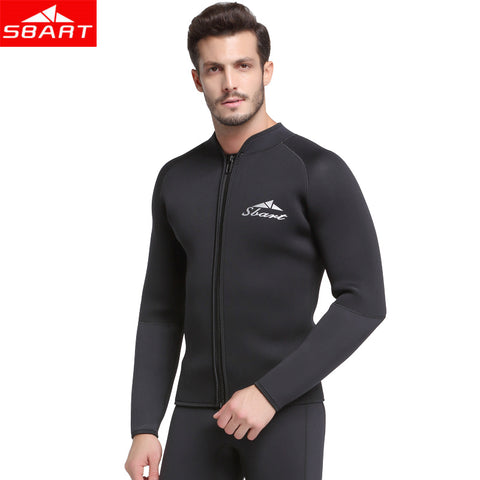 SBART 5MM Neoprene Jacket Dive Wetsuit Long Sleeve Drysuit Triathlon Top