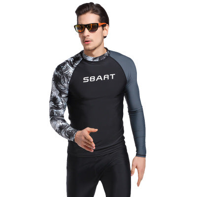 SBART New Men Windsurf Rashguard Lycra Surf Swim Shirt