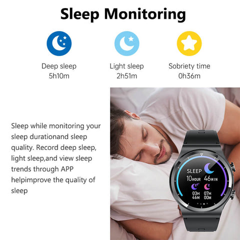 2-IN-1 Smart Watch with Earbuds for Blood Pressure Heart Rate Blood Oxygen Monitor